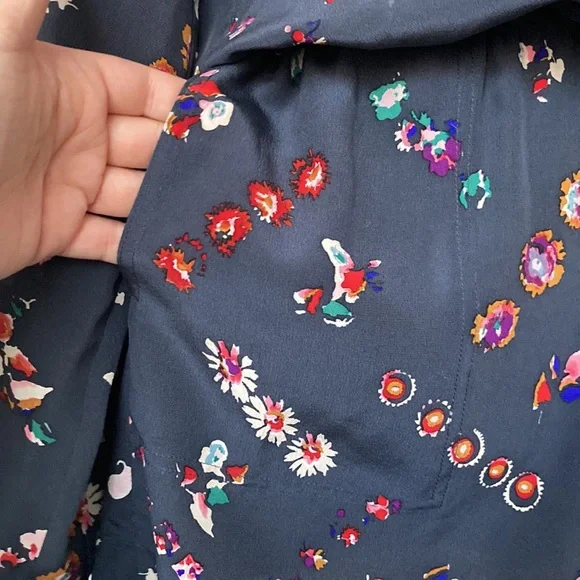 Rebecca Tylor Flower Print Shirt Dress - Picture 5 of 8